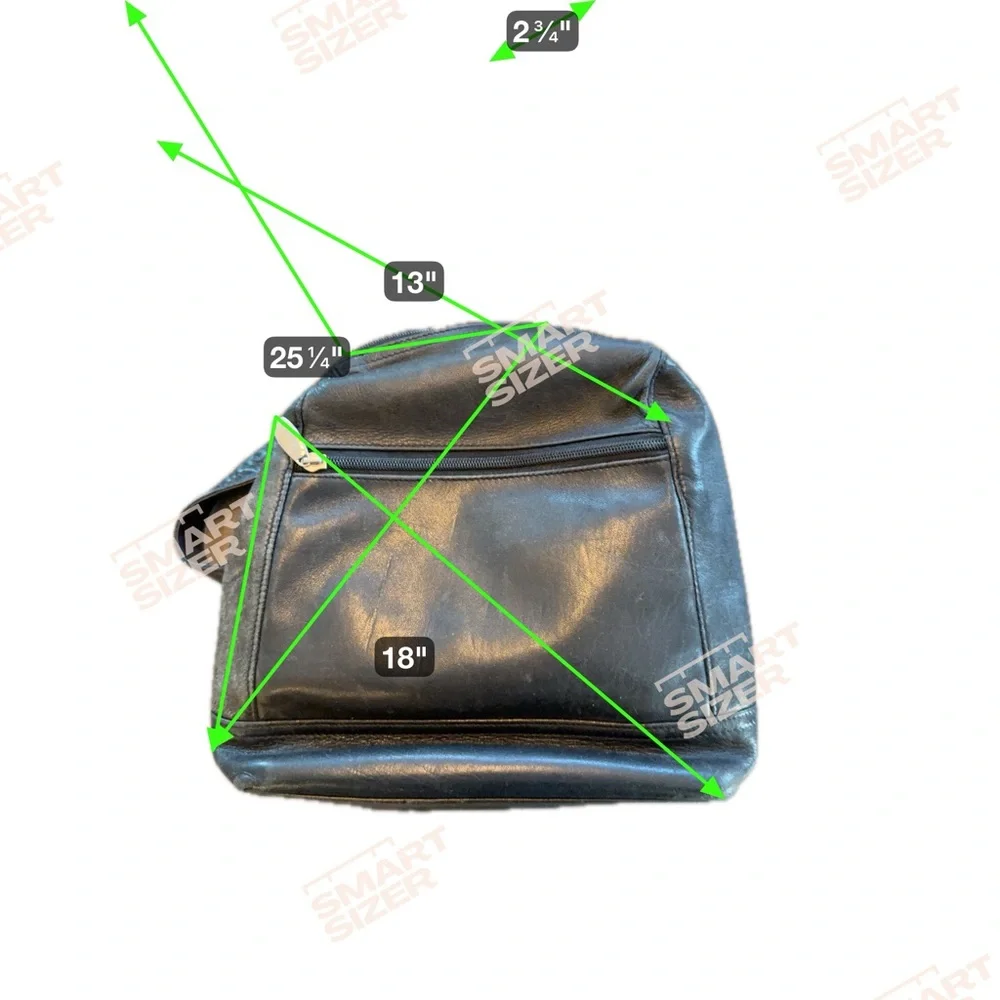 Rolfs Black Leather vintage unisex Backpack